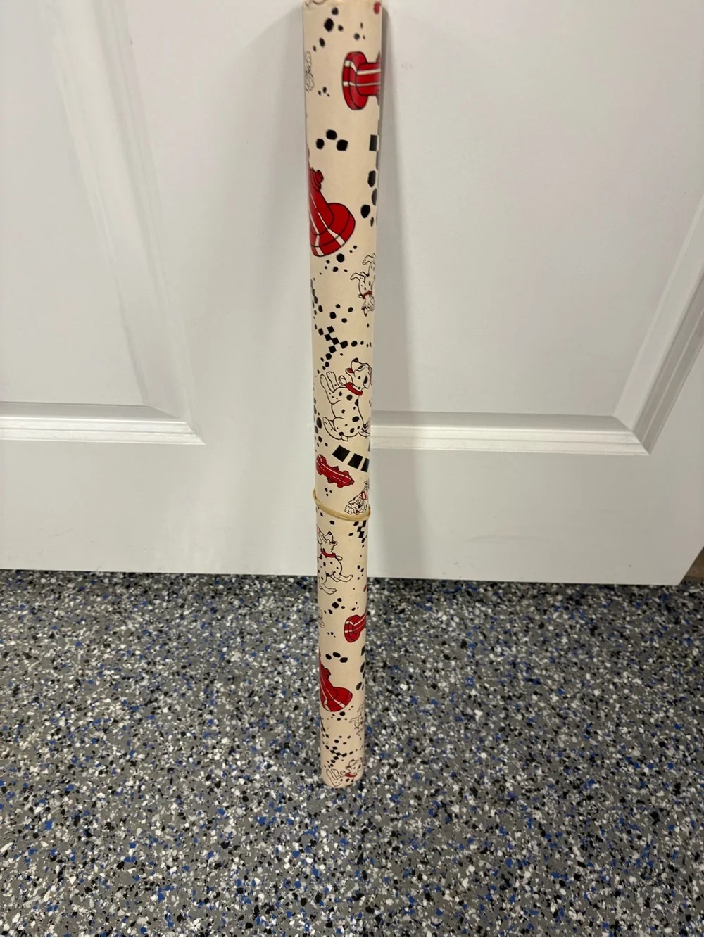 Vintage Birthday Party Wrapping Paper Roll Dalmatians Fire Hydrants Firefighter